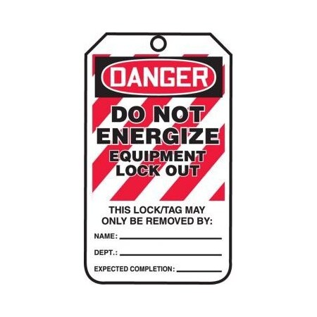 OSHA DANGER LOCKOUT TAG DO NOT MLT416LTM